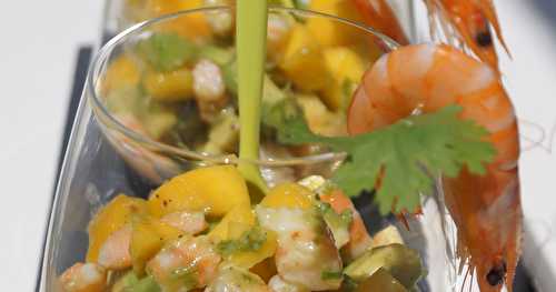 recettes gourmandes by kelou verrines avocat mangue crevette